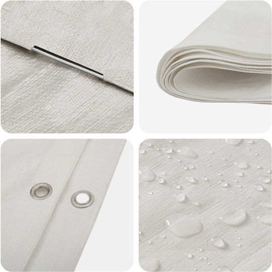 vidaXL Waterproof Tarpaulin 180g/m² 12x6m Lightweight White