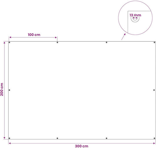 vidaXL Αδιάβροχος Μουσαμάς 90gr/m² 3x2μ. Ελαφρού Τύπου Πράσινος