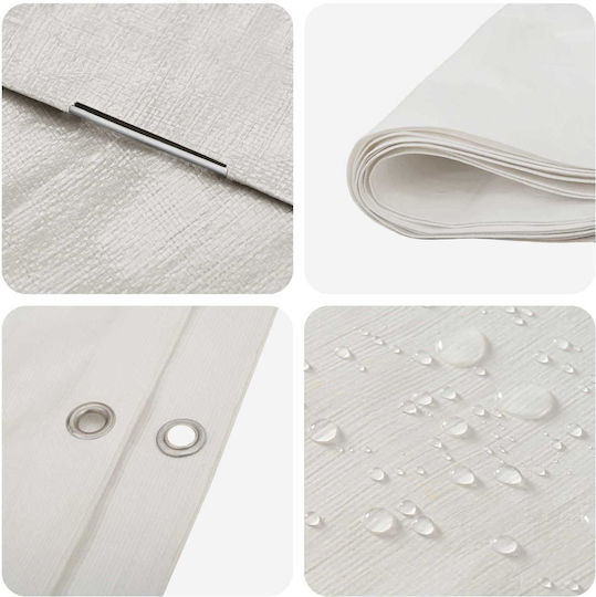 vidaXL Waterproof Tarpaulin 260g/m² 6x6m Heavy Duty White