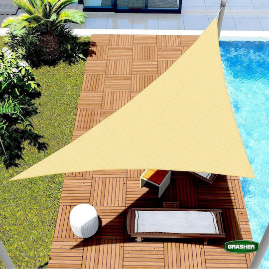 Grasher Ε220 Триъгълник Shade Sail Бежов С парчета 5м 180гр/кв.м