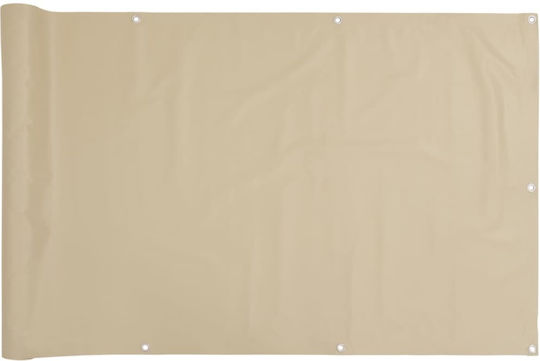 vidaXL Rechteckiger Veranda-Teiler Beige im Rollen mit Hoop und mit PU-Beschichtung 0,75x3x3m aus Oxford-Gewebe