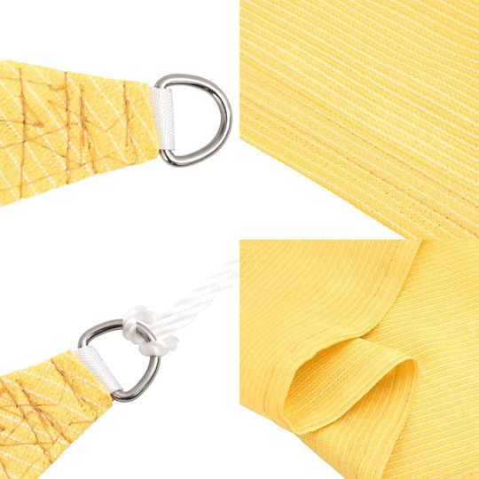 vidaXL Rectangular Shade Sail Beige With Hoop 3.5x4.5m 160gr/m² made of HDPE 160gr/m²