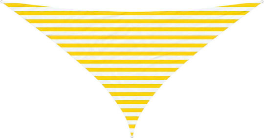 vidaXL Triangle Shade Sail Yellow with PU Coating 3x4.24x4.24m