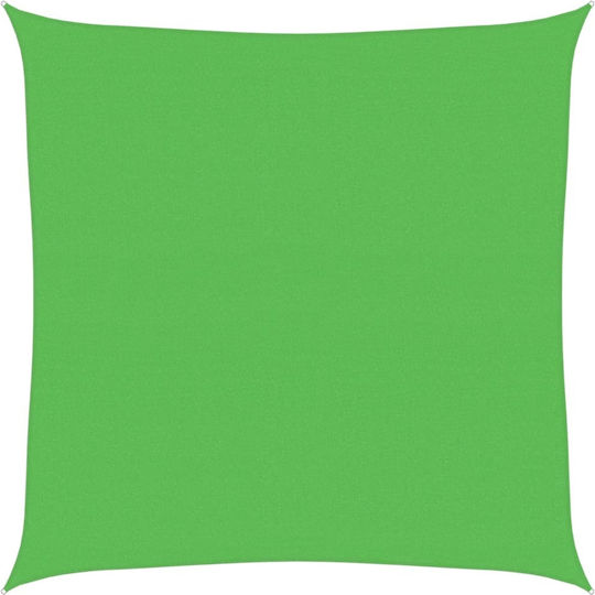 vidaXL Square Shade Sail Green With Hoop 4x4m 160gr/m² made of HDPE 160gr/m²
