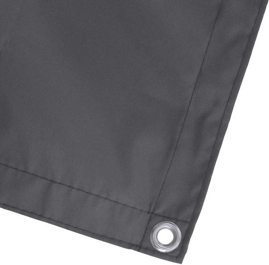 vidaXL Rectangular Shade Divider Gray in Roll With Hoop & with PU Coating 0.9x3m made of Oxford fabric