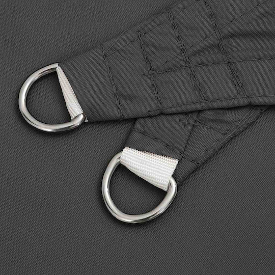 vidaXL Dreieck Sonnensegel Gray Mit Hoop & mit PU-Beschichtung 3x4x4m hergestellt aus Oxford-Gewebe