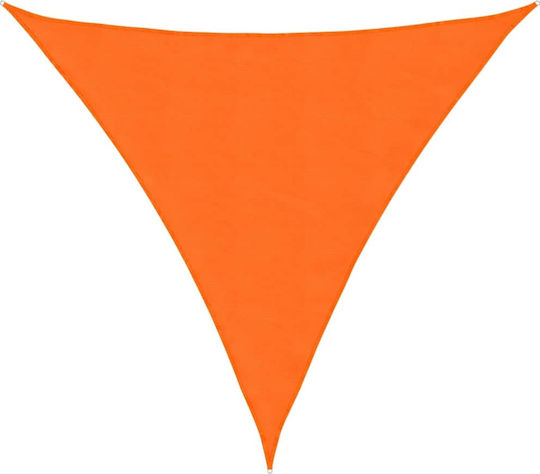 vidaXL Triangle Shade Sail Orange With Hoop & with PU Coating 4.5x4.5m made of Oxford fabric