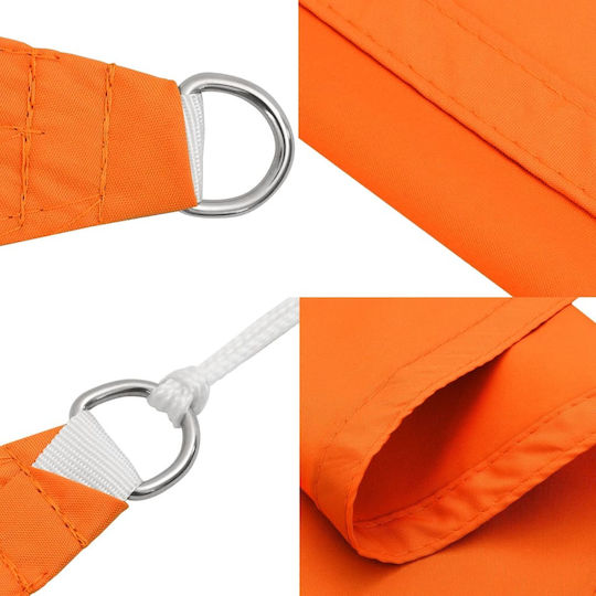 vidaXL Триъгълник Shade Sail Оранжев С парчета & с PU покритие 3.5x3.5m изработен от плат Oxford