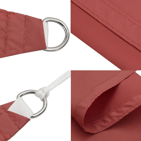vidaXL Triangle Shade Sail Brown With Hoop & with PU Coating 4.5x4.5m made of Oxford fabric