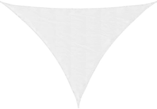 vidaXL Dreieck Sonnensegel Weiß Mit Hoop & mit PU-Beschichtung 4x5x6.4m hergestellt aus Oxford-Gewebe