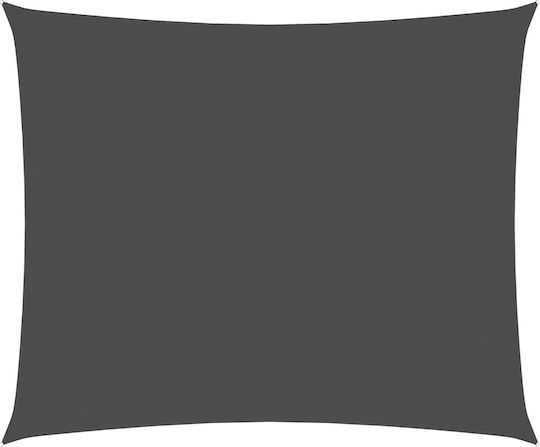 vidaXL Rechteckig Sonnensegel Gray Mit Hoop & mit PU-Beschichtung 2.5x3.5m Rechteck aus Oxford-Gewebe