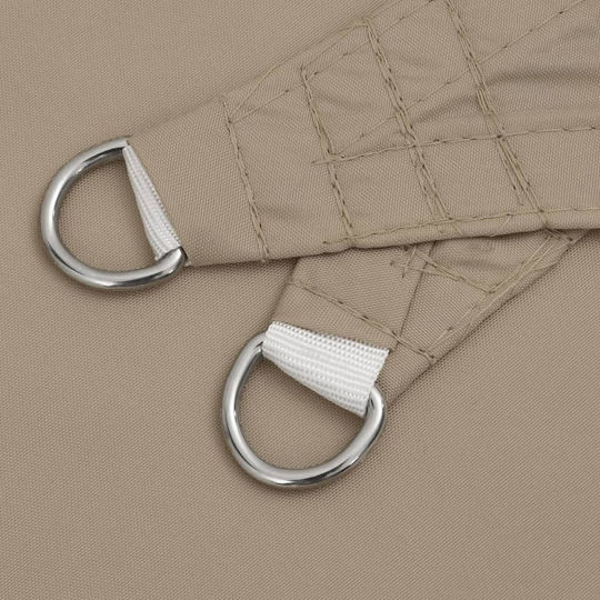 vidaXL Square Shade Sail Brown With Hoop & with PU Coating 6x6m Square made of Oxford fabric
