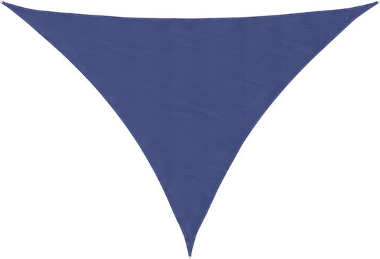 vidaXL Triangle Shade Sail Blue With Hoop & with PU Coating 4x4x5.8m made of Oxford fabric