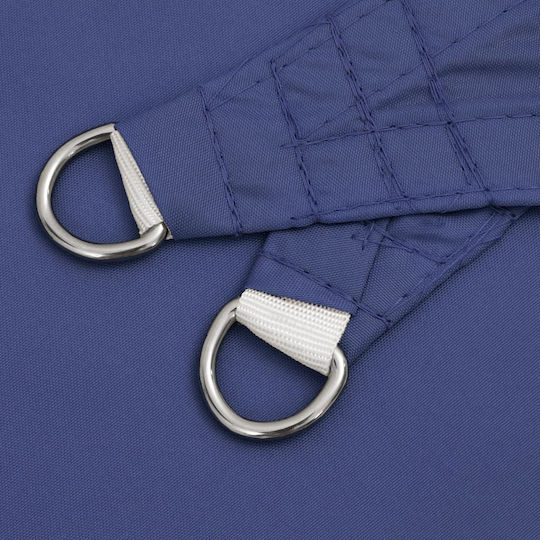 vidaXL Triangle Shade Sail Blue With Hoop & with PU Coating 4x4x5.8m made of Oxford fabric