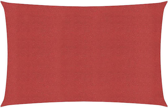 vidaXL Square Shade Sail Red With Hoop 4.5x4.5m 160gr/m²