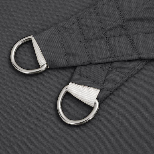 vidaXL Dreieck Sonnensegel Gray Mit Hoop & mit PU-Beschichtung 3x3x4.24m hergestellt aus Oxford-Gewebe