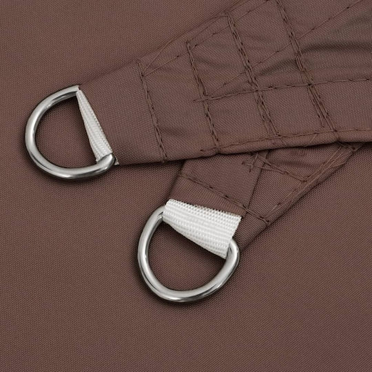 vidaXL Dreieck Sonnensegel Braun Mit Hoop & mit PU-Beschichtung 3x3x4.24m hergestellt aus Oxford-Gewebe