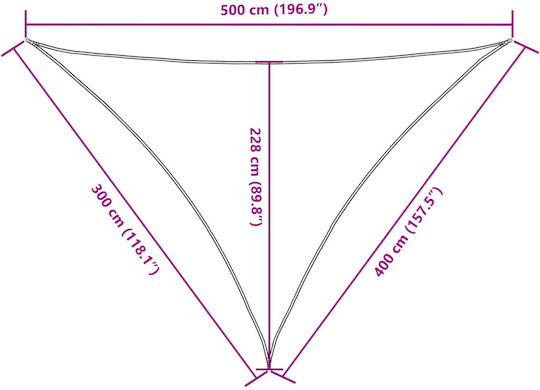vidaXL Τρίγωνο Πανί Σκίασης Μπλε με Επίστρωση PU 3x4m από Ύφασμα Oxford