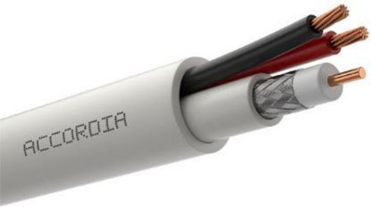 Accordia CC-100 Кабел За Свързване На Системи За Видеонаблюдение 1м Бял 1м CC-100 09-100-0100
