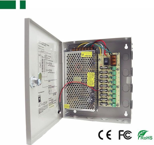 Anga CP1209-10A-9 Stromkasten für CCTV-Systeme 9 Ausgänge 552-204