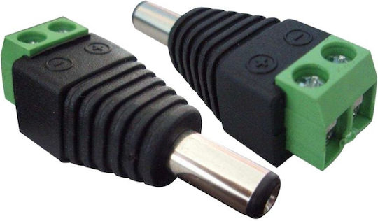 Tele Connection Plug for CCTV Systems Female Power Supply to Clamp (5.5x2.1mm) AA-008