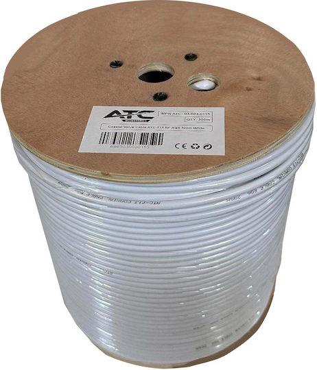 ATC Кабел за Свързване на CCTV Системи White ATC-713