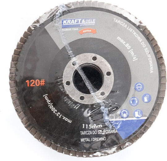Kraft & Dele Disc de șlefuire P40 pentru șlefuire Μetal, de lemn și Materiale de construcție 115mm 10buc