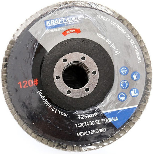 Universal Sanding Disc Metal Wood 125 Mm P80 Kraft&dele Kd967