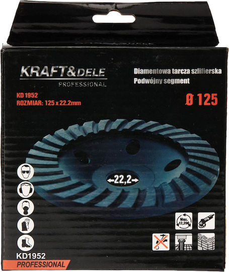 Disc diamantat Kraft&dele Kd1952 Turbo 125 X 22.2 Mm 12200 Rpm