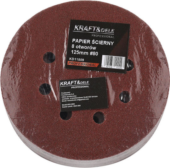 Kraft & Dele Disc de șlefuire P80 125mm 50buc