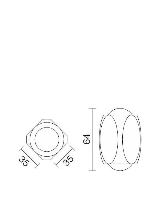 Spot Light Wall-Mounted Outdoor Light LED IP54 2W with Warm White Light Double Beam