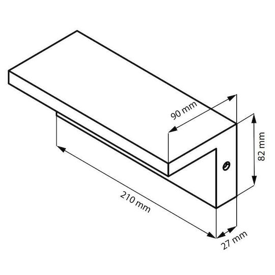 Polux Стенно Външно Осветително Тяло LED 10W 4000K 21x9x8.2см Polux Стенно Външно Осветително Тяло LED 10W 4000K 21x9x8.2см