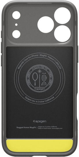 Spigen Rugged Armor MagSafe Back Cover Σιλικόνης Γκρι (iPhone 17 Pro Max)