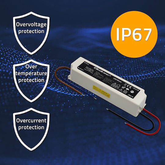 Qoltec LED Power Supply Waterproof IP67 Power 75W with Output Voltage 12V