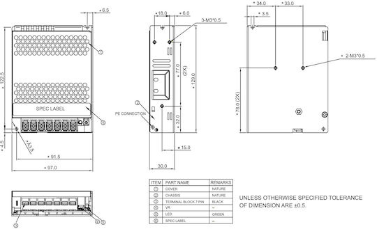 Pmt-12v100w2ba Netzteil Delta Panelmontage/pmt2 Delta Geschlossenes Panel M