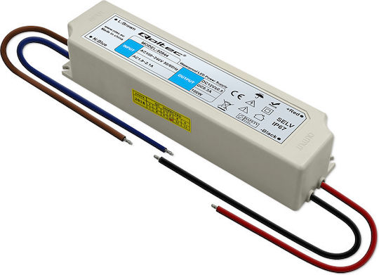 Qoltec LED Захранване Водоустойчиво IP67 Мощност 100W с Изходно Напрежение 12V