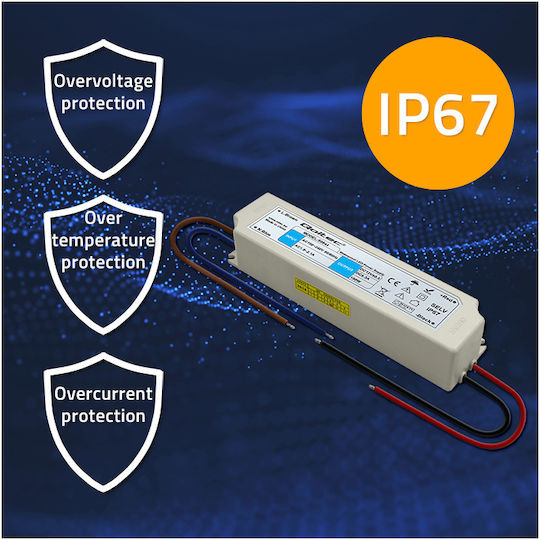 Qoltec LED Захранване Водоустойчиво IP67 Мощност 100W с Изходно Напрежение 12V