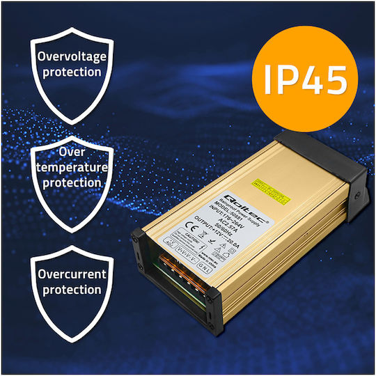 Qoltec LED Захранване IP45 Мощност 60W с Изходно Напрежение 12V