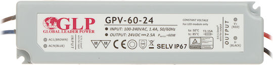 Sursă de alimentare bandă LED 24v 60w IP67 de înaltă calitate