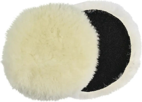 Benman 71959 Pelz für Polieren aus Klettverschluss aus Naturwolle 115mm
