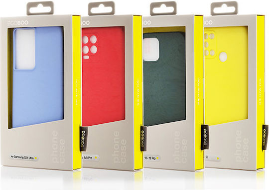 Egoboo Rubber Umschlag Rückseite Silikon Set mit Glas Lime (Realme 7)