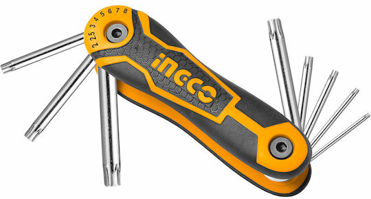Ingco Folding Set 6 Torx Wrenches 8pcs