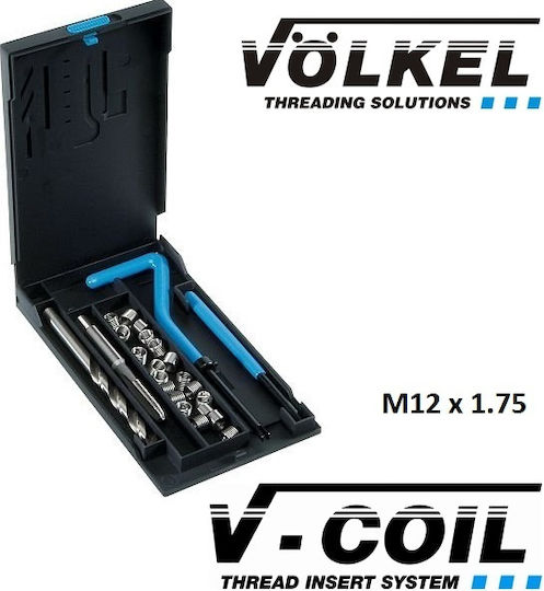 Voelkel 04021 Σετ Επιδιόρθωσης Σπειρωμάτων 12x1.75mm 14τμχ