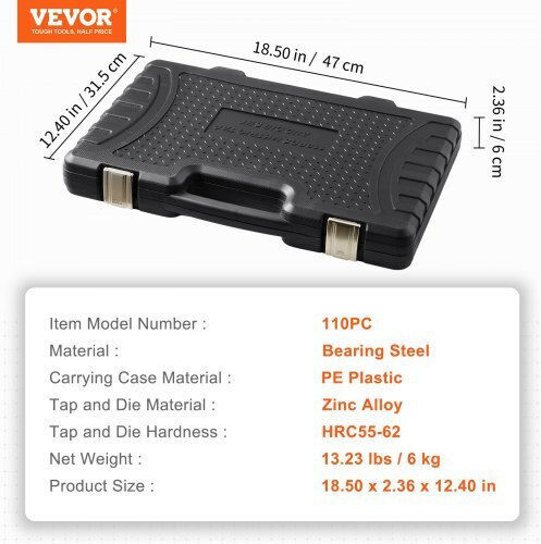Vevor SZHMJZSZBY110IQY2V0 Dies Steel 10x1.5 / 8x0.75 / 9x1.25mm 35pcs