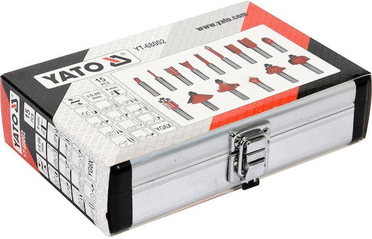 Yato Set 15 Cutter Set Tungsten for Wood 8mm with Bearing 15pcs