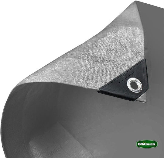 Grasher Wasserdicht Plane 120gr/m² 5x3m. Licht Typ Gray