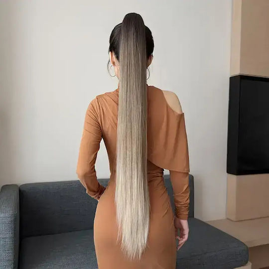 Natural Hair Ponytail Extension Clip Black Blonde Ombre