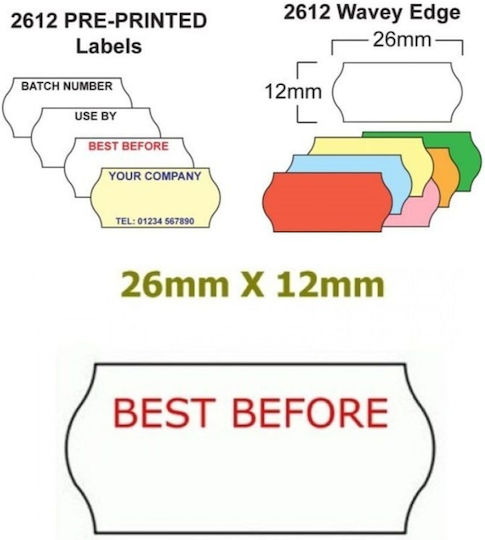 Printex Μηχανικός Ετικετογράφος Χειρός Μονός σε Μαύρο Χρώμα