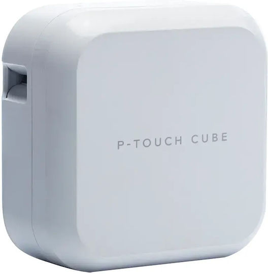 Brother P-touch CUBE Plus PT-P710BT Electronic Handheld Label Maker in White Color