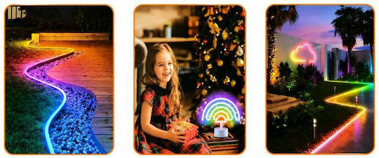 Waterproof LED Strip USB 5V RGB Light 5m Neon Flex with Power Supply & Remote Control